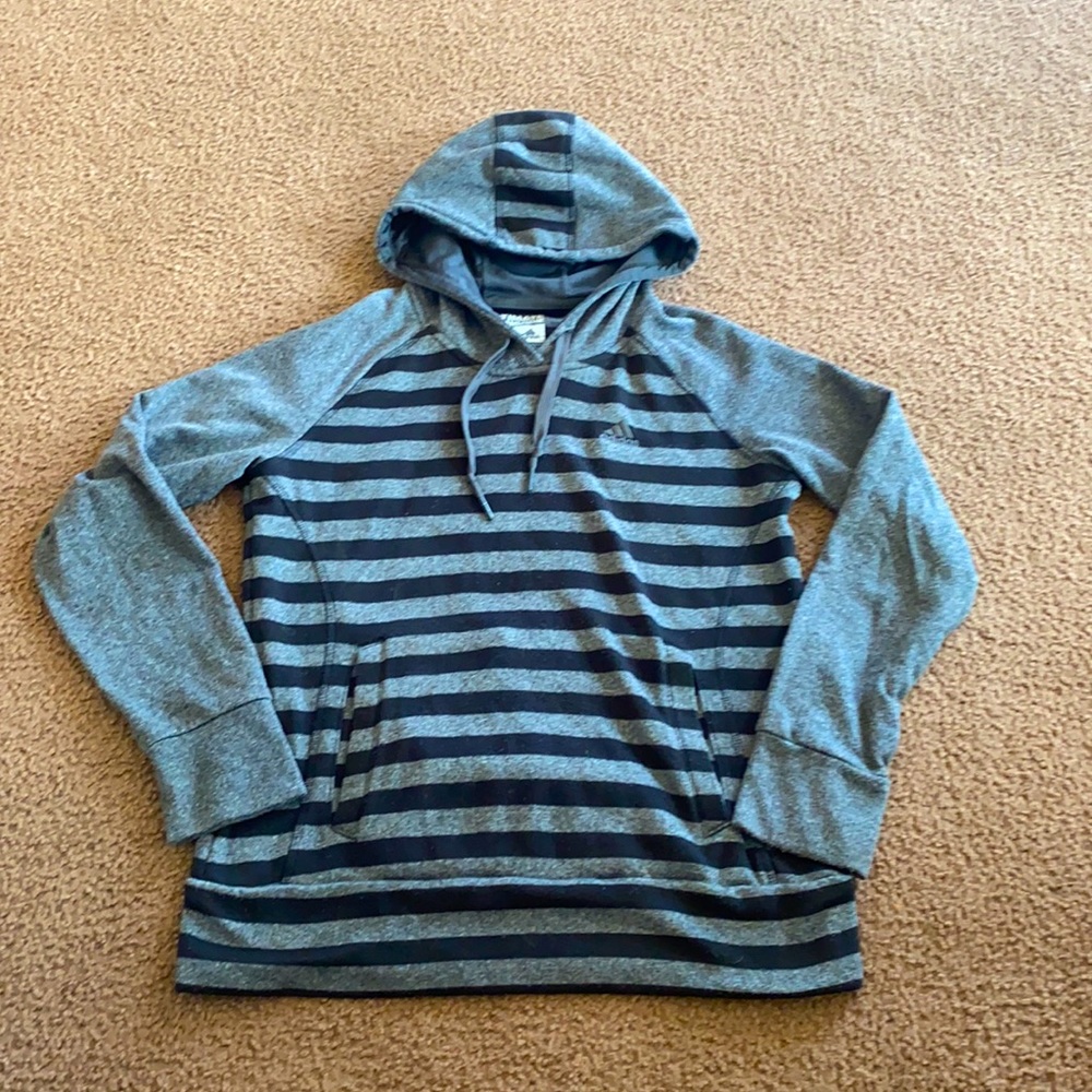 Adidas hoodie. Ladies small. Charcoal/black.